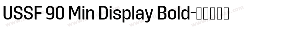 USSF 90 Min Display Bold字体转换